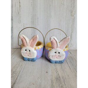 Eddie Walker vintage Bunny basket set Easter decor